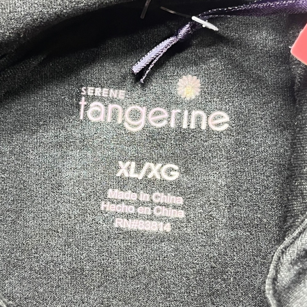Serene Tangerine Black Heather Grey Colorblock Soft Pullover Hoodie XLarge - Picture 3 of 10